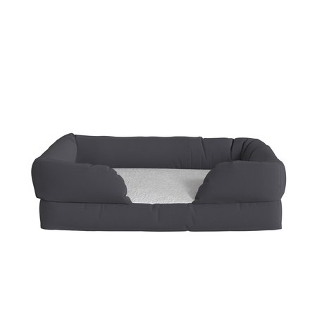 Flash Furniture Gray 25x20 Orthopedic Memory Foam Bolster Dog Bed AJ-ORTHO-00188-GY-GG